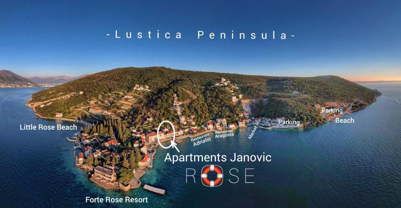 Rose - Apartmani Janovic Luštica Eksteriør bilde